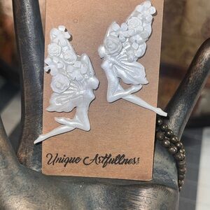 White Fairy Earrings